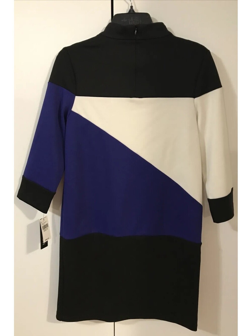 AGB Womens Size 8 Striped Color-Block Knee-Length Mockneck Dress NWT! A191